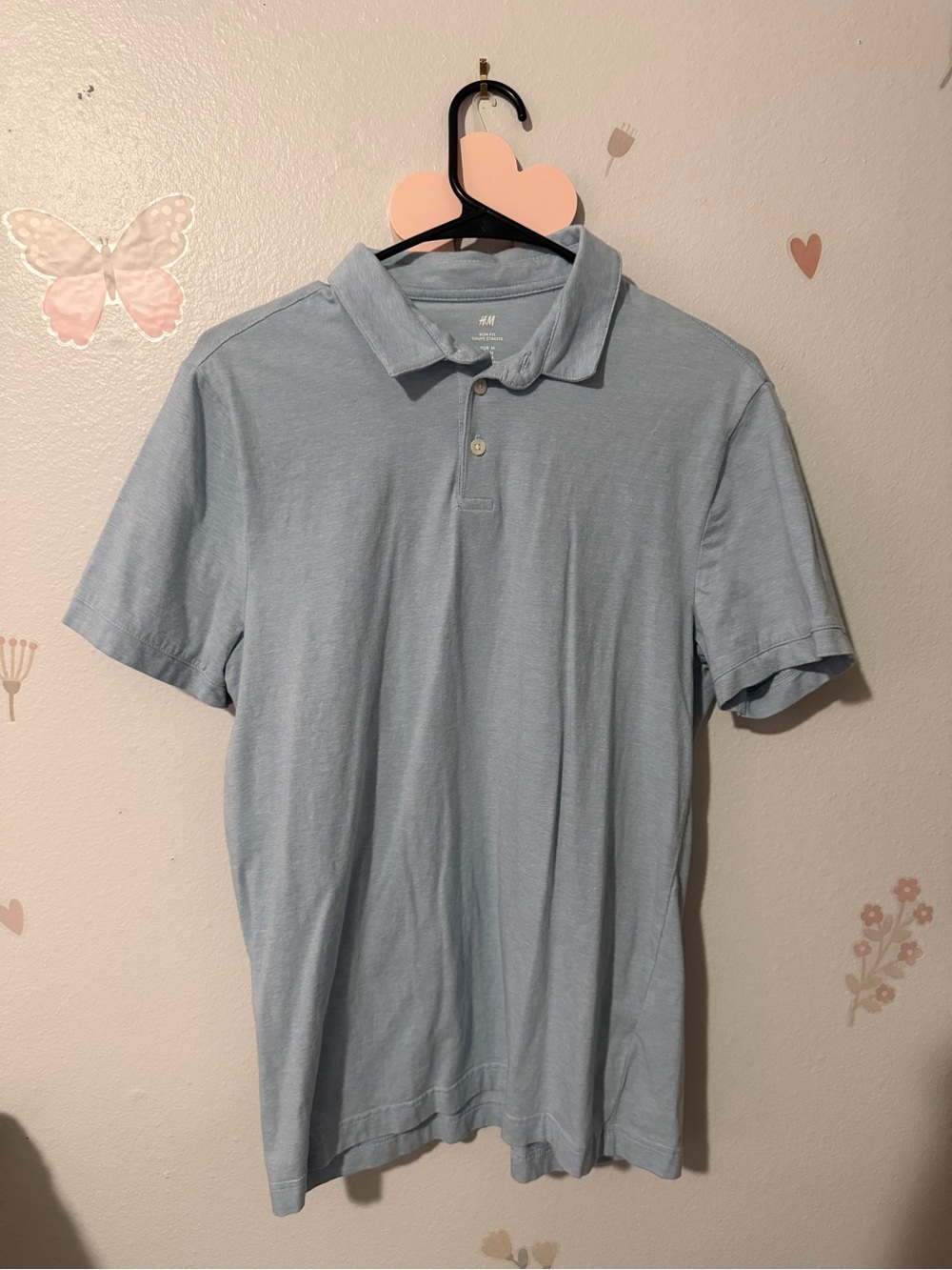 H&M Men’s Pale Blue Polo Shirt